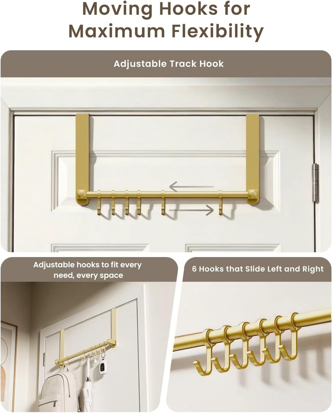Heavy Duty Adjustable Door Hooks