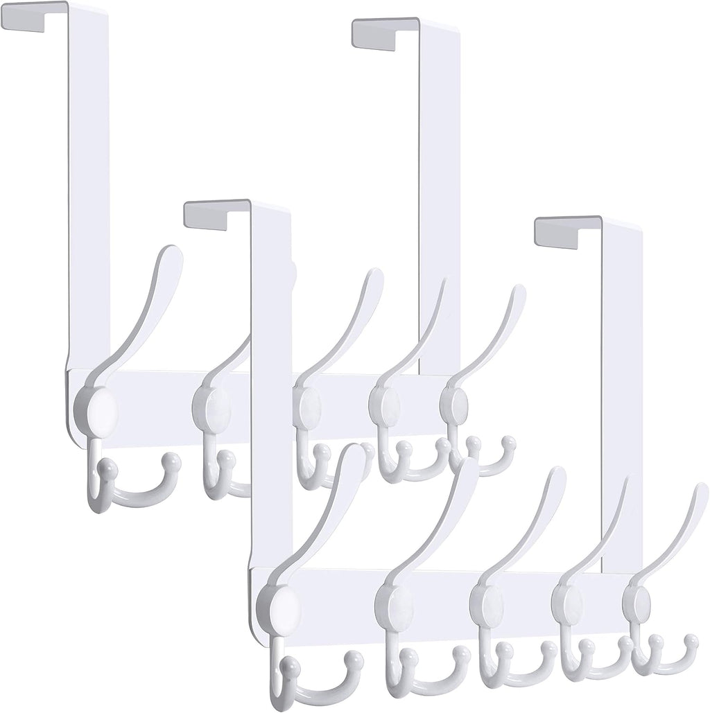 5 Tri Hooks White Door Hanger 2 Pack