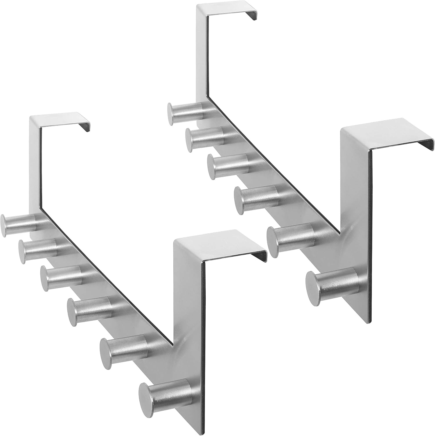 6 Hooks Over Door Hanger 2 Pack