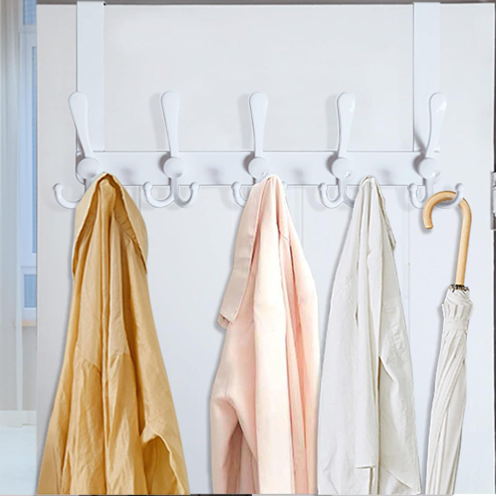 5 Tri Hooks White Door Hanger 2 Pack