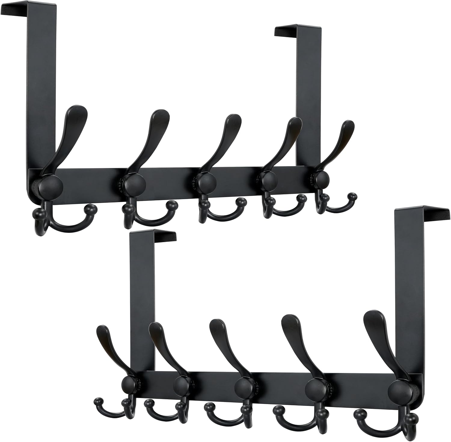 5 Tri Hooks Black Upgraded Door Hanger 2 Pack