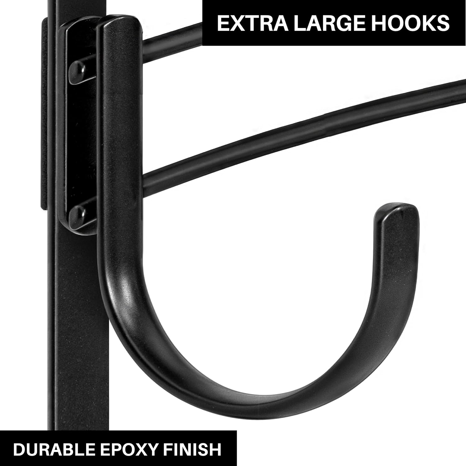 14 Hooks Black Door Hanger