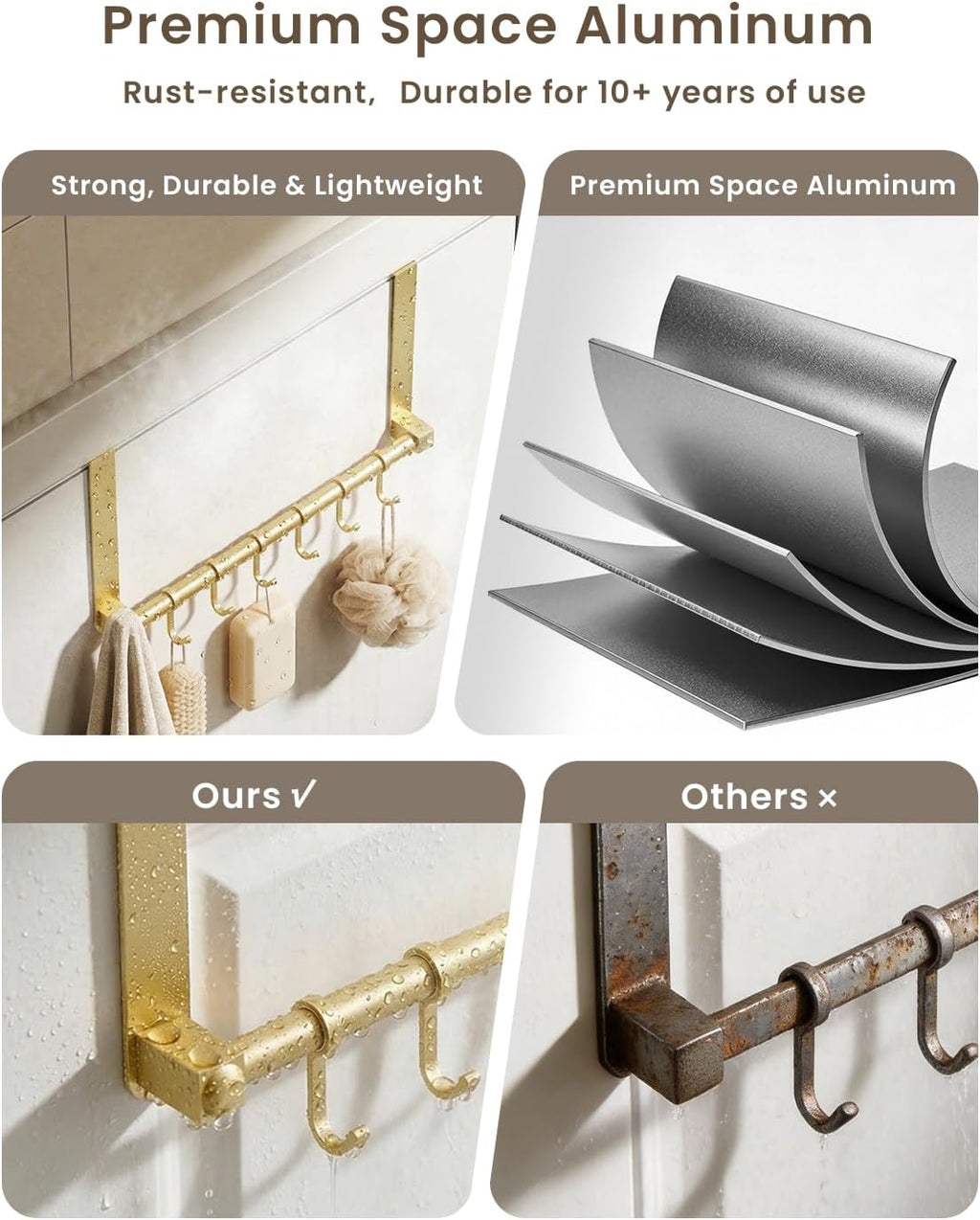 Heavy Duty Adjustable Door Hooks