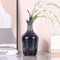 Gray Murano Style Bubble Glass Vase