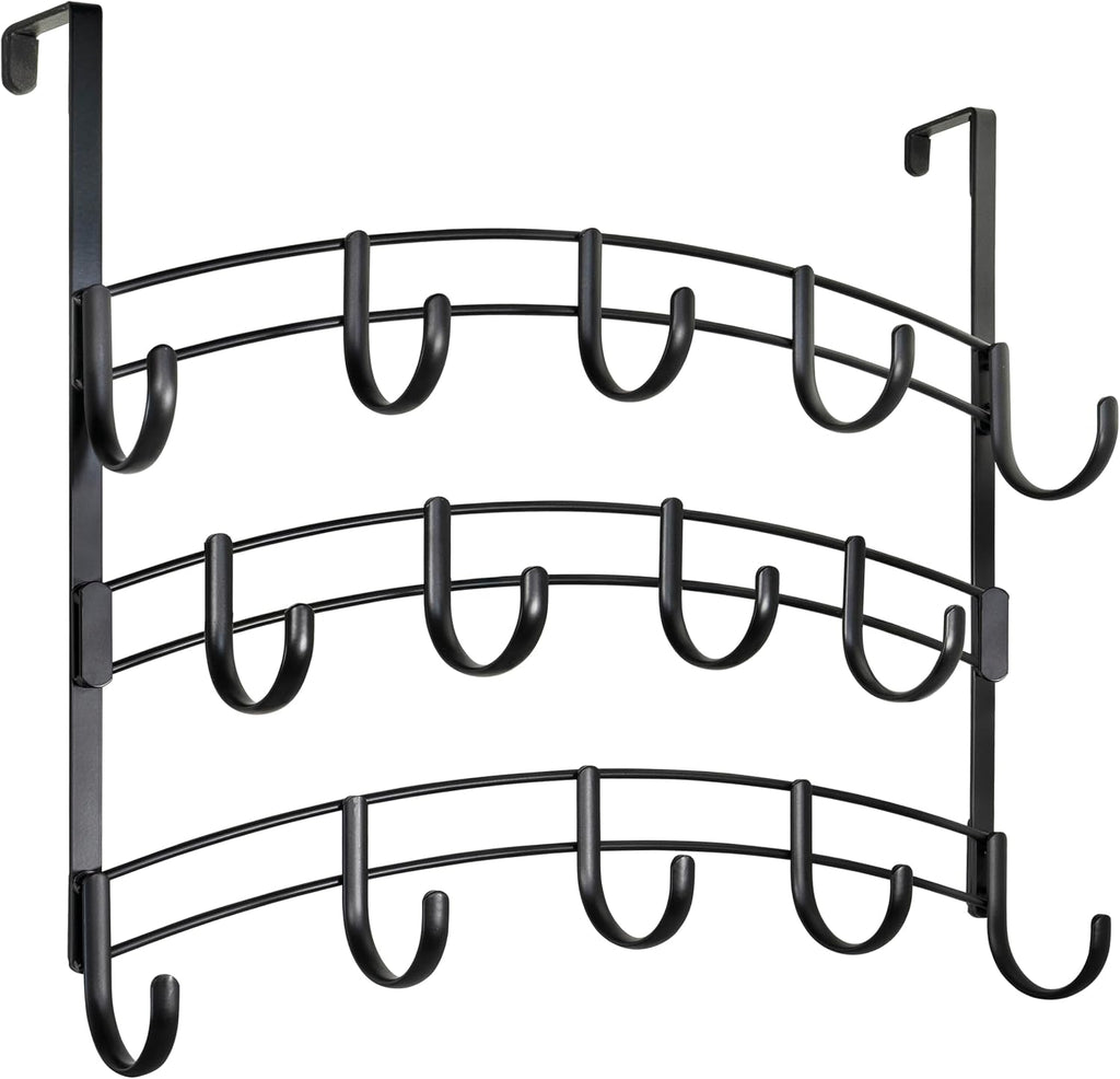 14 Hooks Black Door Hanger