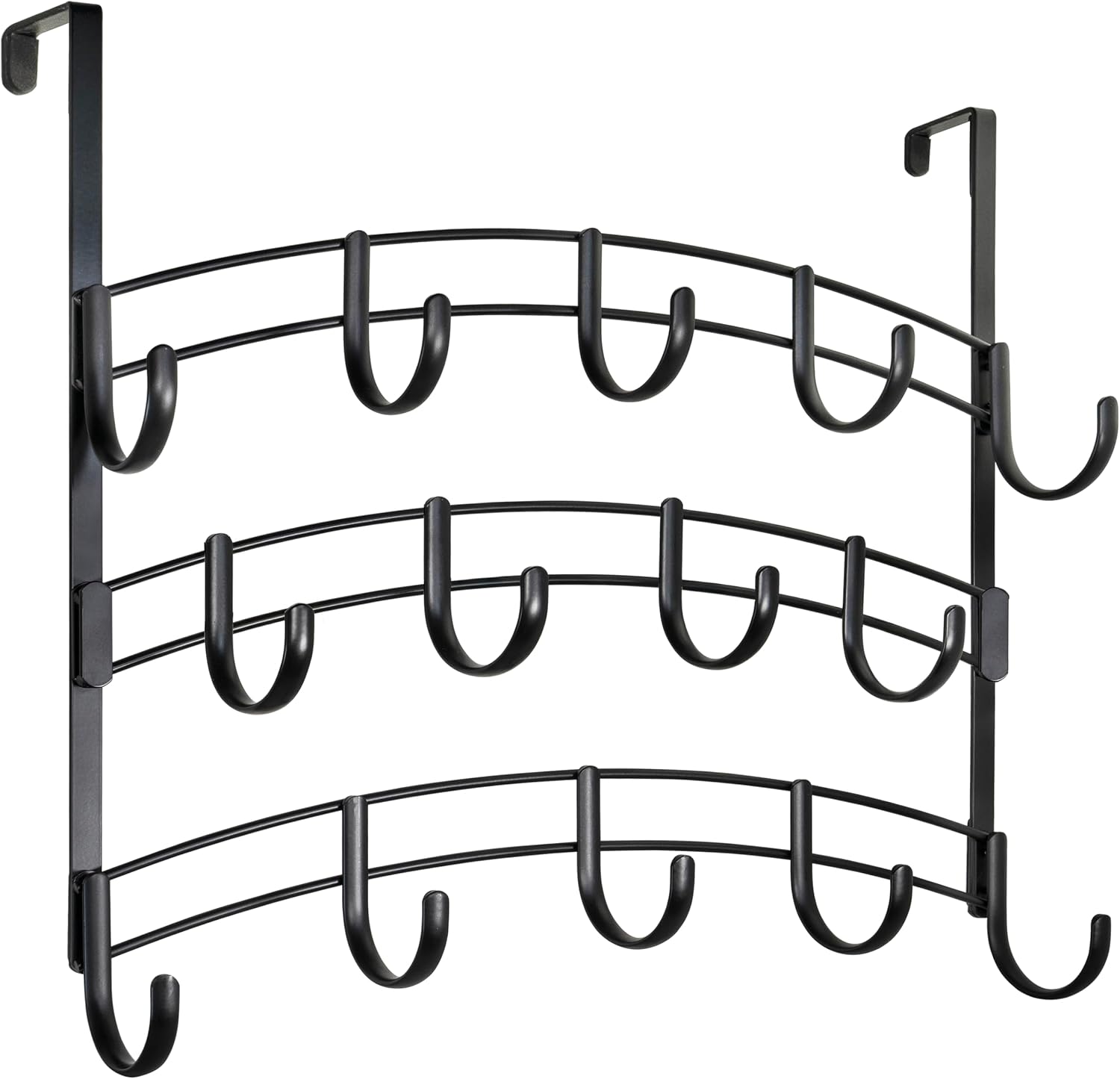 14 Hooks Black Door Hanger