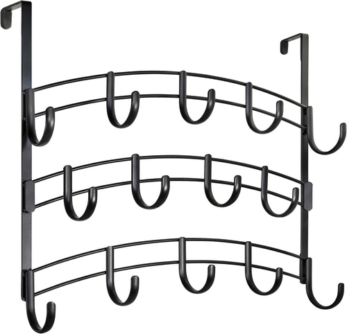14 Hooks Black Door Hanger