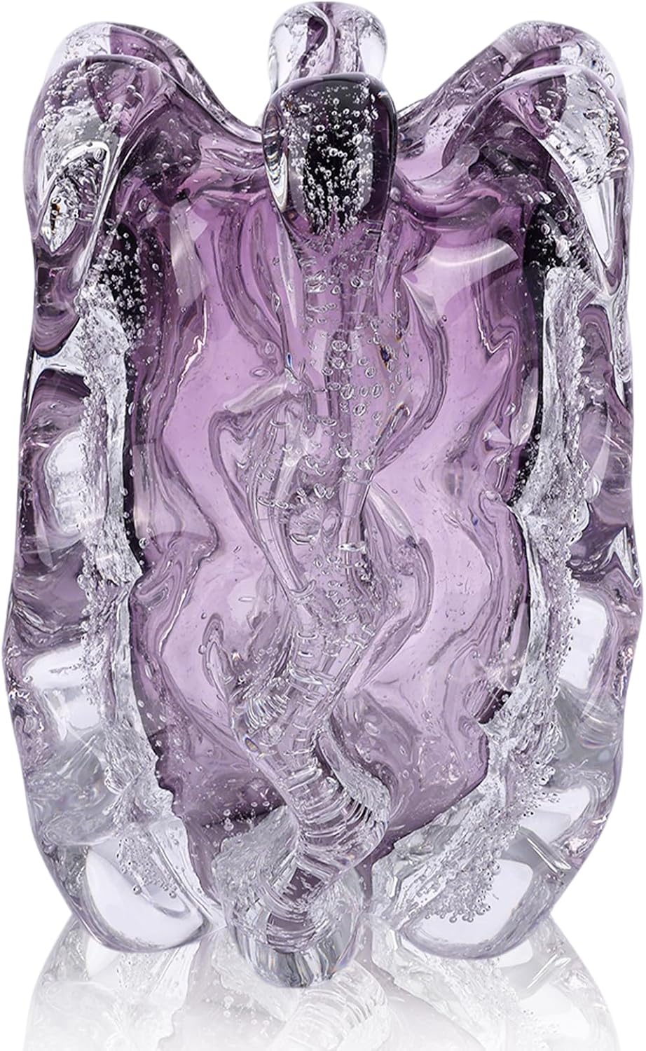 Purple Wide Mouth Art Glass Vase