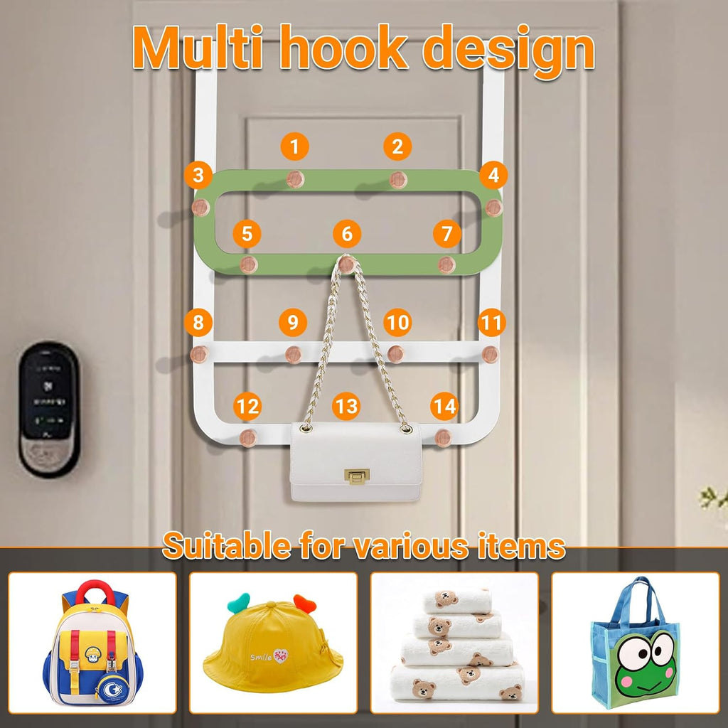 14 Ball Hooks Kids Door Hanger