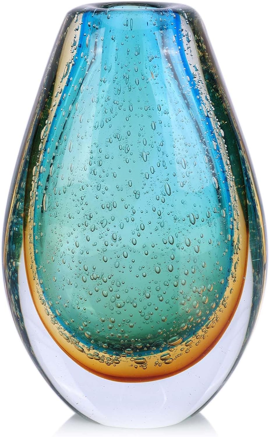 Green Modern Art Glass Flower Vase