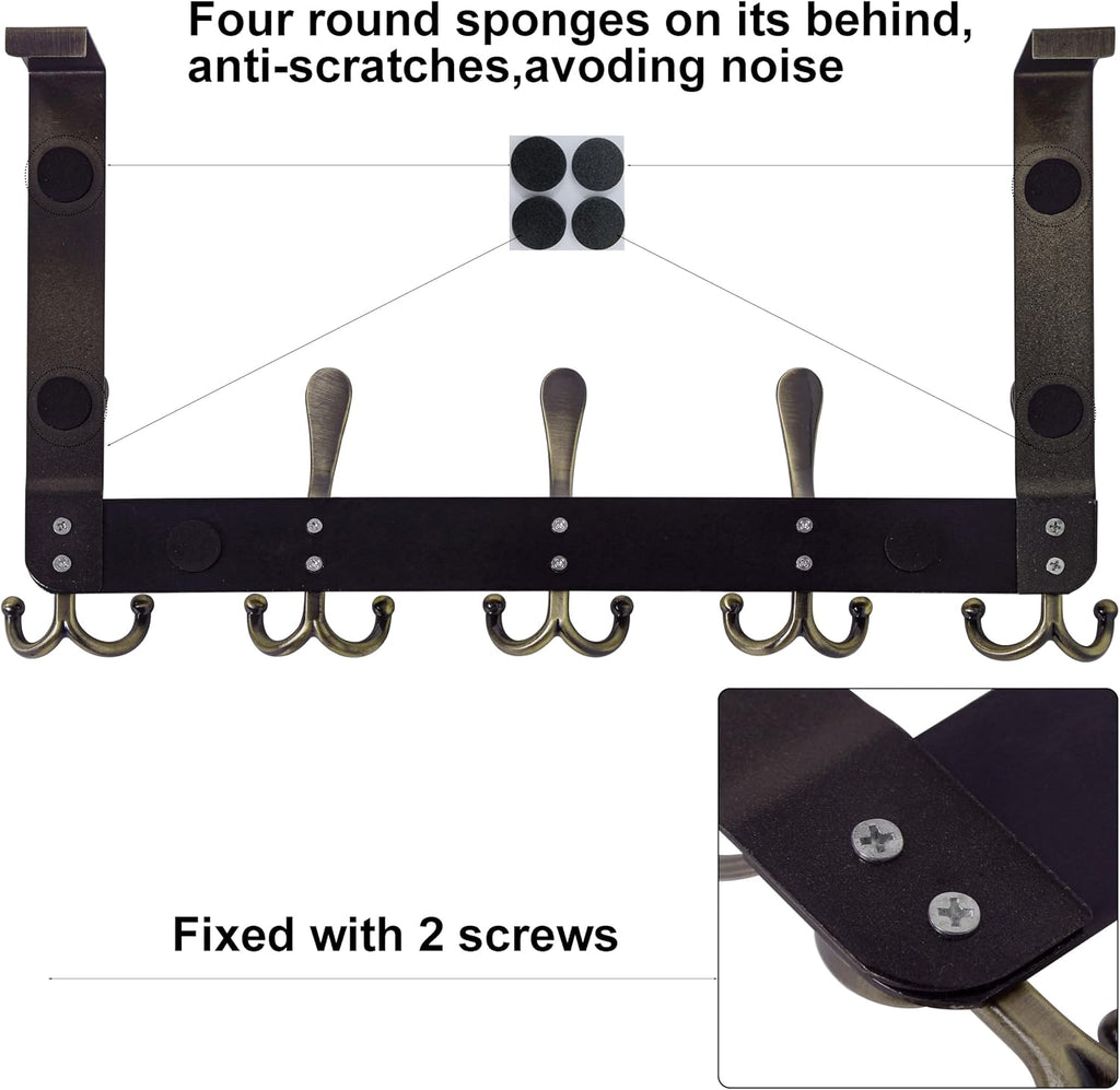 Bronze Over Door Hook 2 Pack