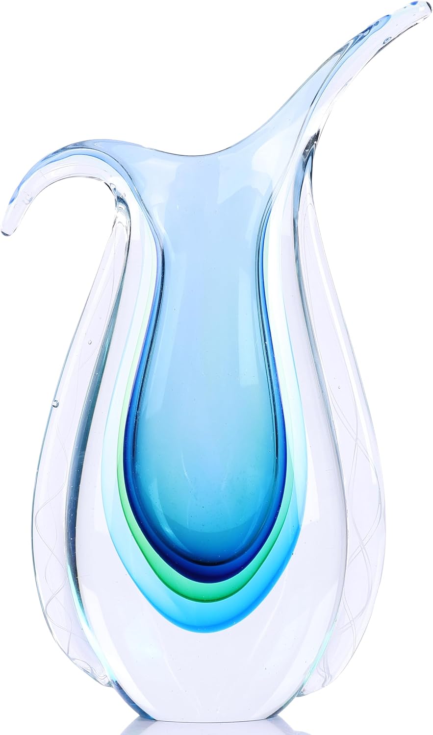 Murano Style Art Glass Decor Vase