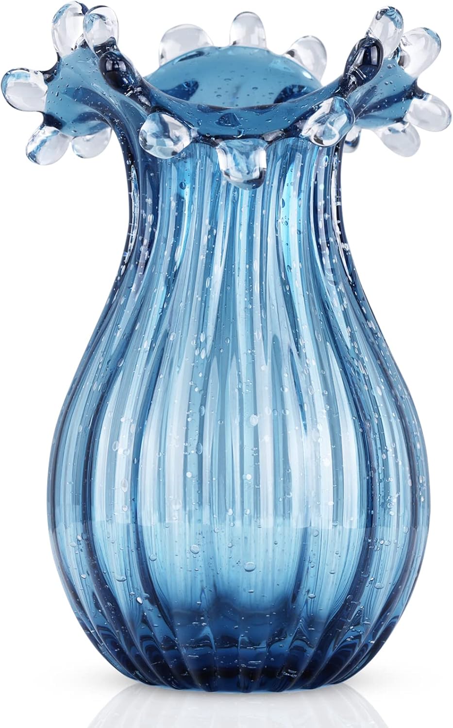 Blue Modern Art Decor Glass Vase