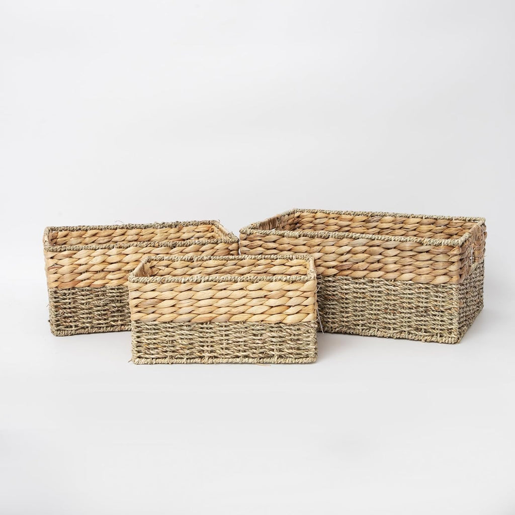 3 Pack Woven Storage Baskets
