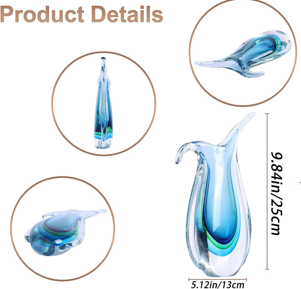 Murano Style Art Glass Decor Vase