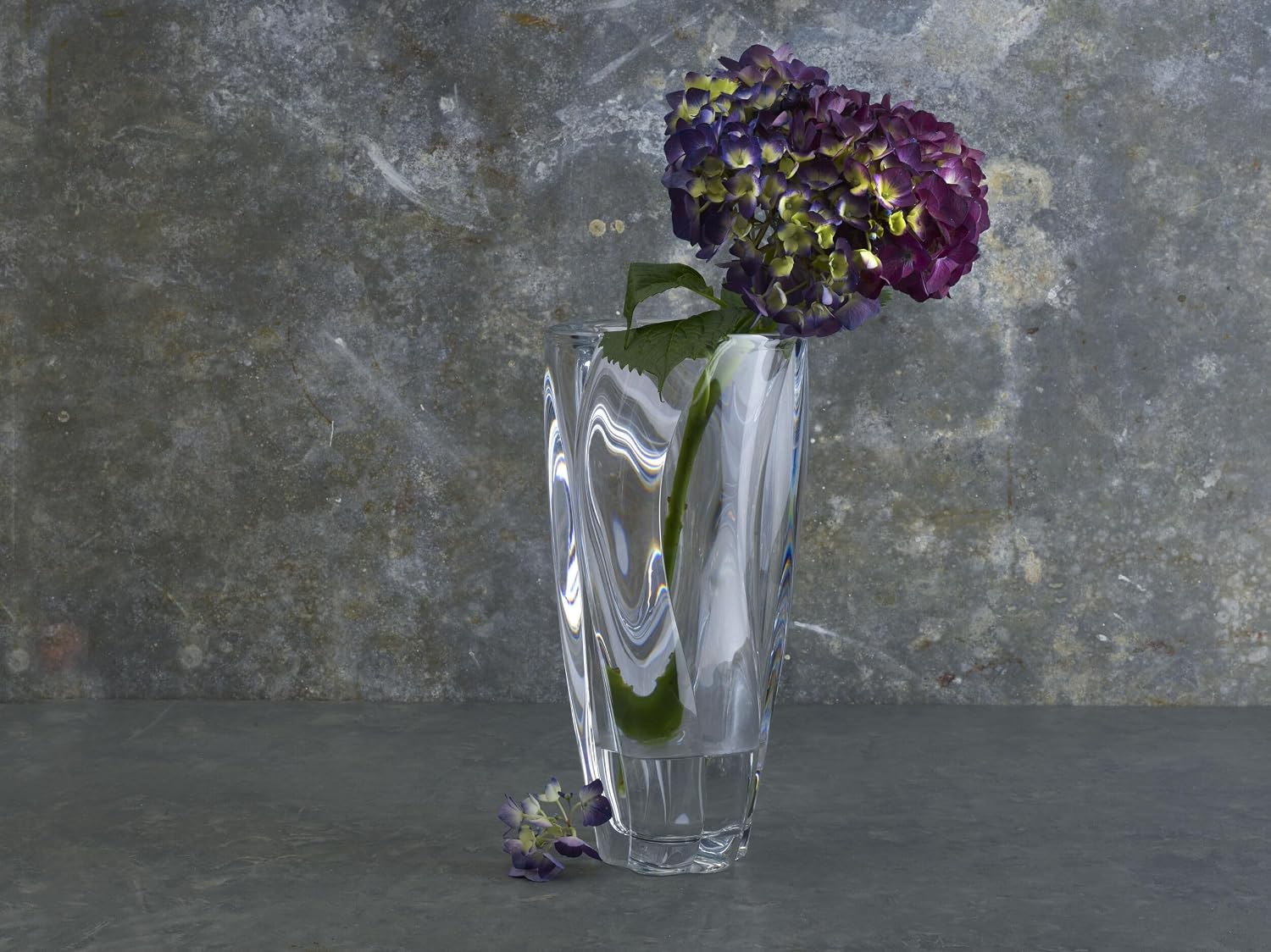 12 Inch Clear Crystal Flower Vase