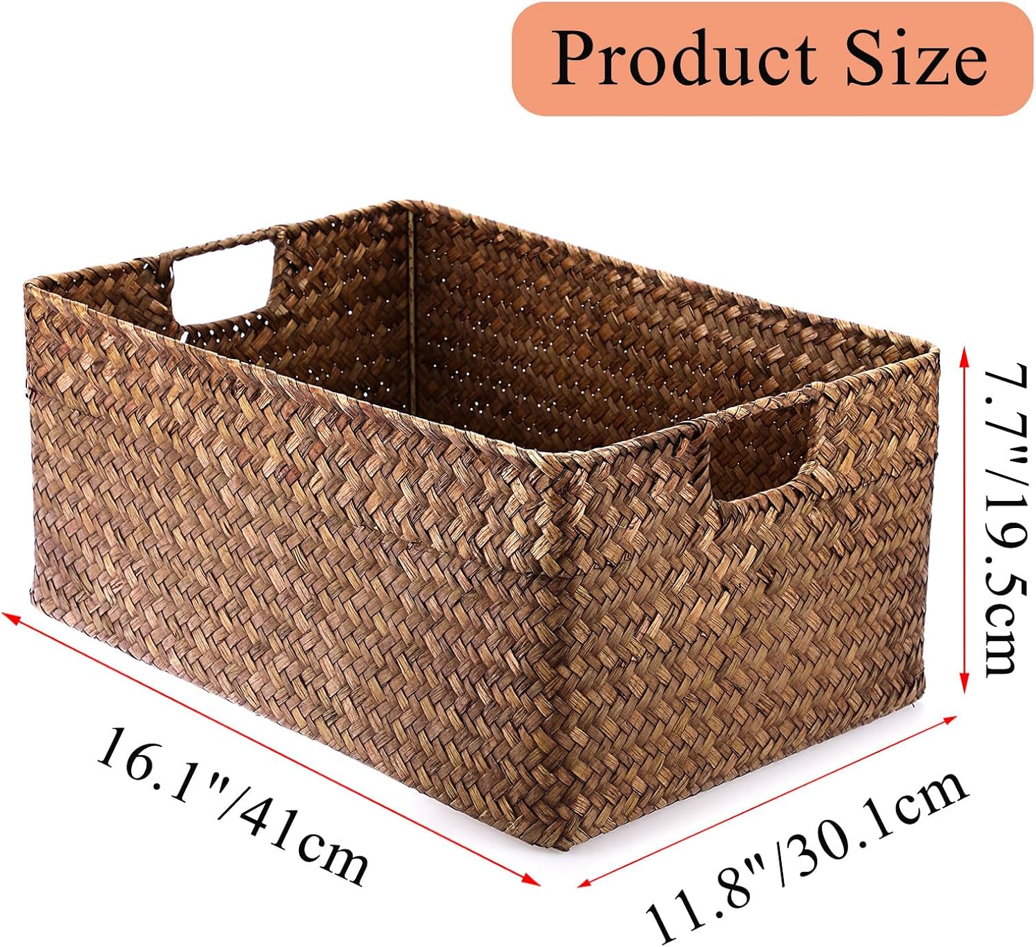 Rectangular Wicker Storage Basket
