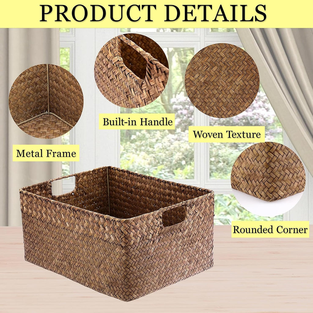 Rectangular Wicker Storage Basket