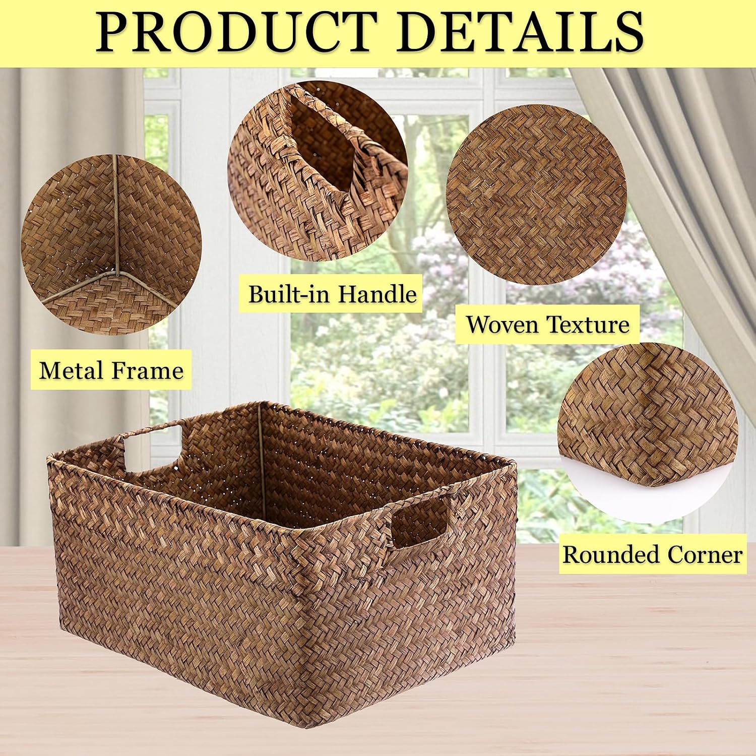 Rectangular Wicker Storage Basket