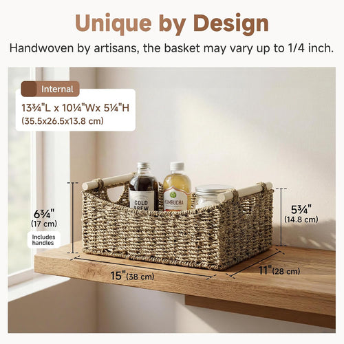 1 Pack Large Seagrass Storage Basket
