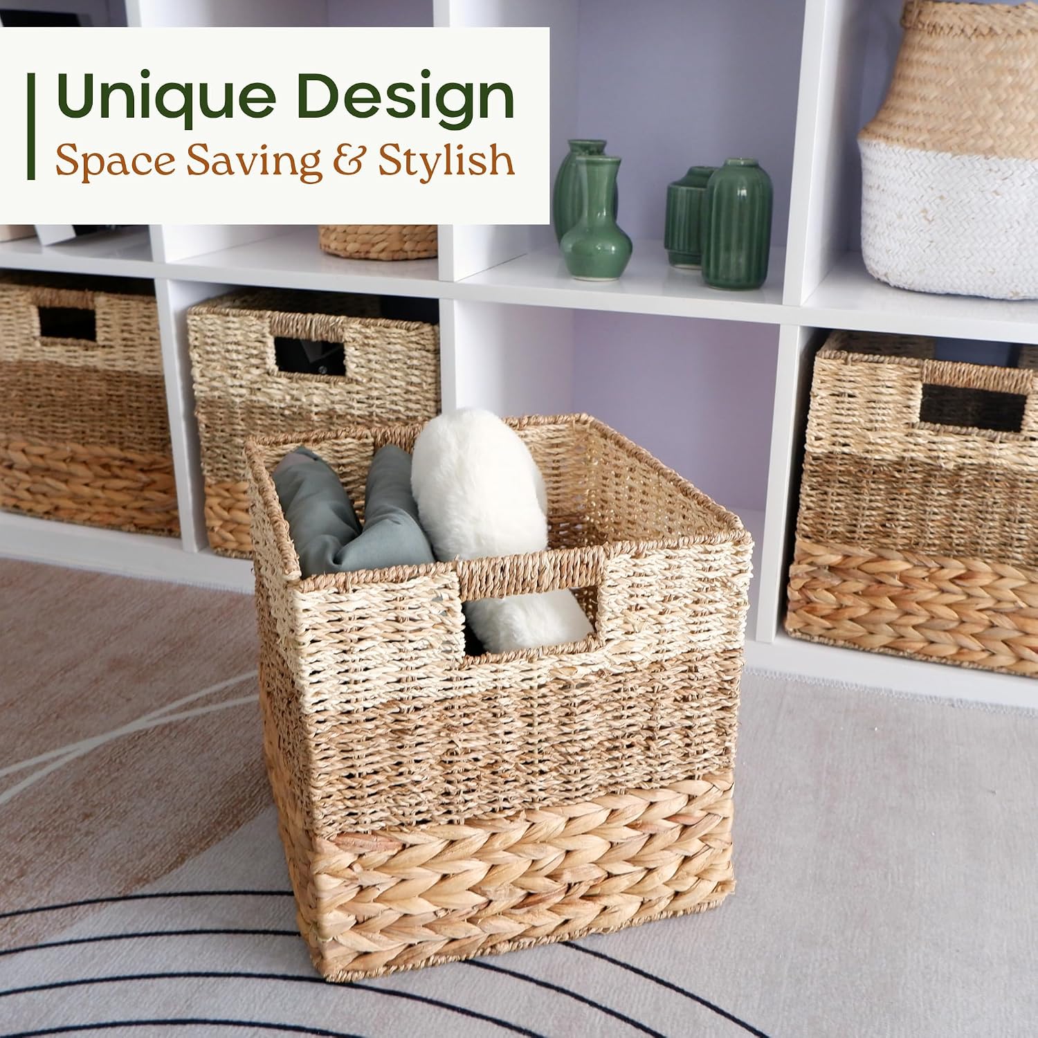 4 Pack 11 Inch Cube Storage Bins