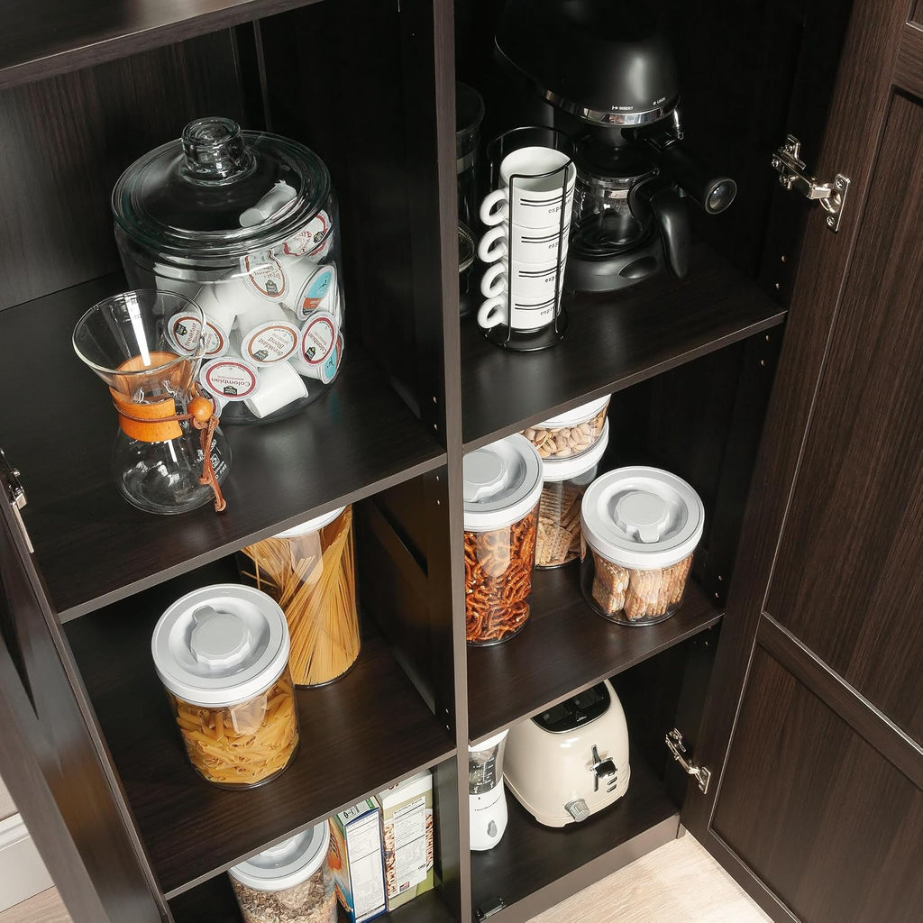 Cinnamon Cherry Tall Pantry Storage Cabinet