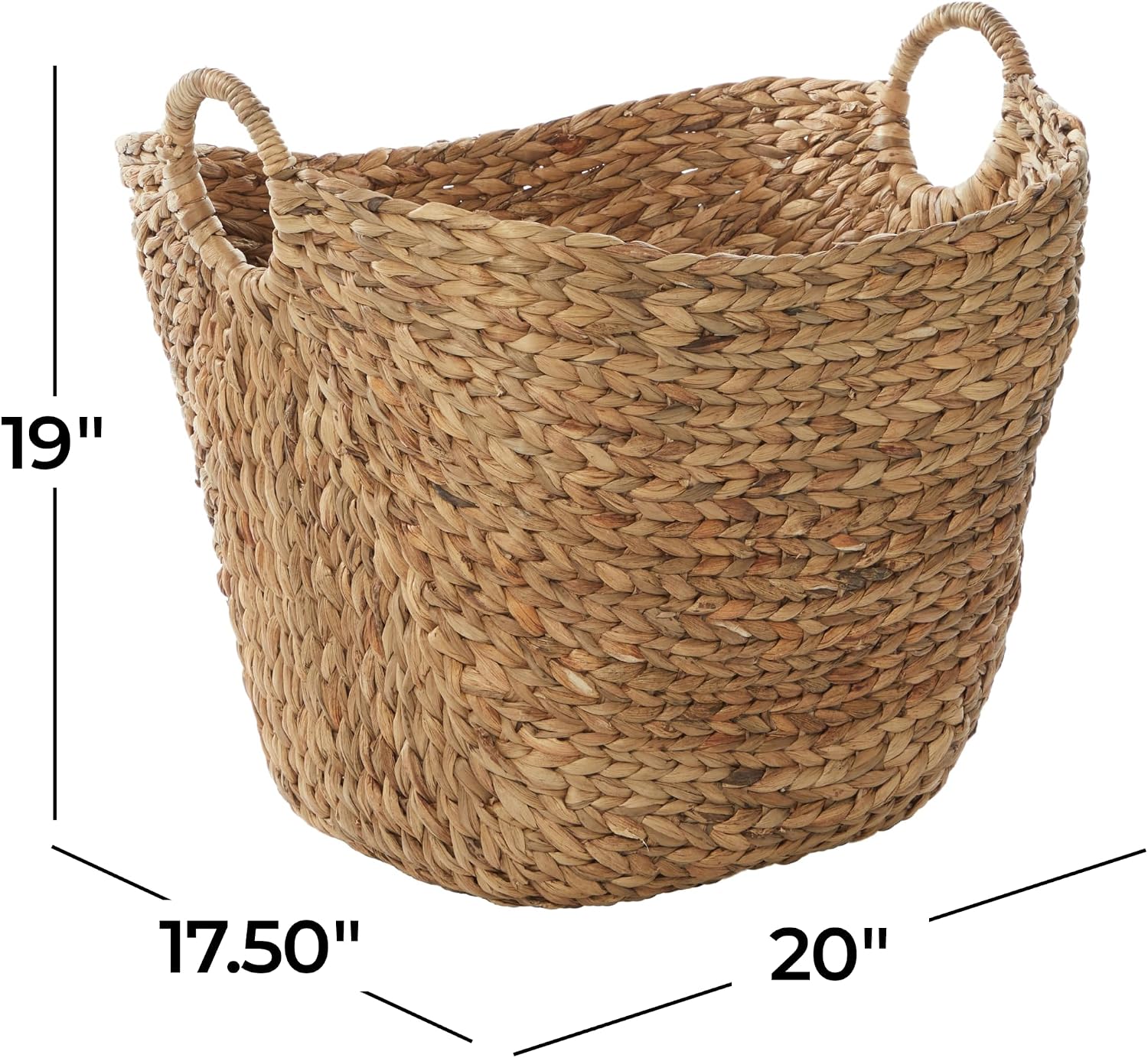 Large Brown Seagrass Storage Basket