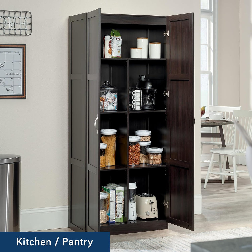 Cinnamon Cherry Tall Pantry Storage Cabinet