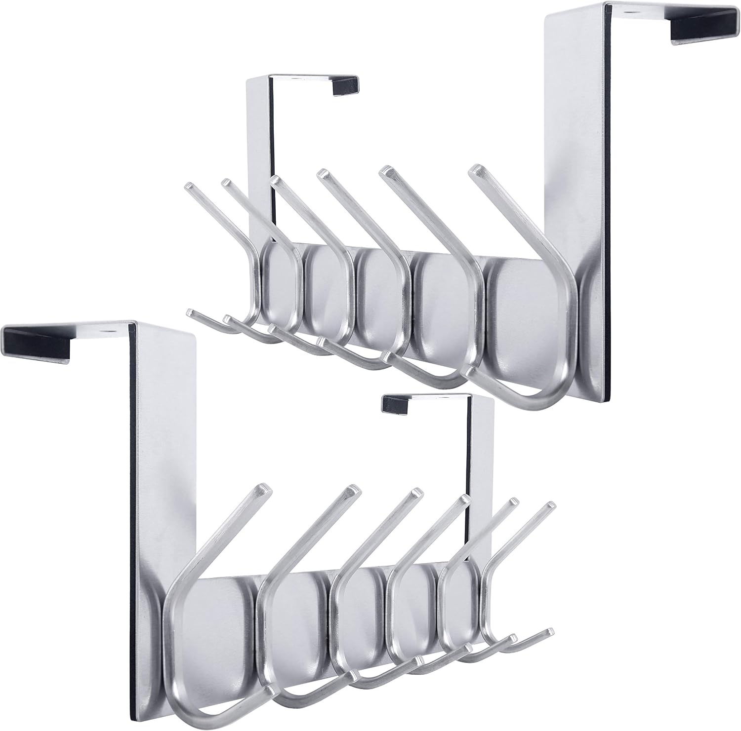 6 Hooks Silver Door Hanger 2 Pack