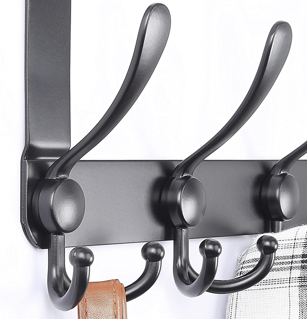 5 Tri Hooks Black Door Hanger 2 Pack