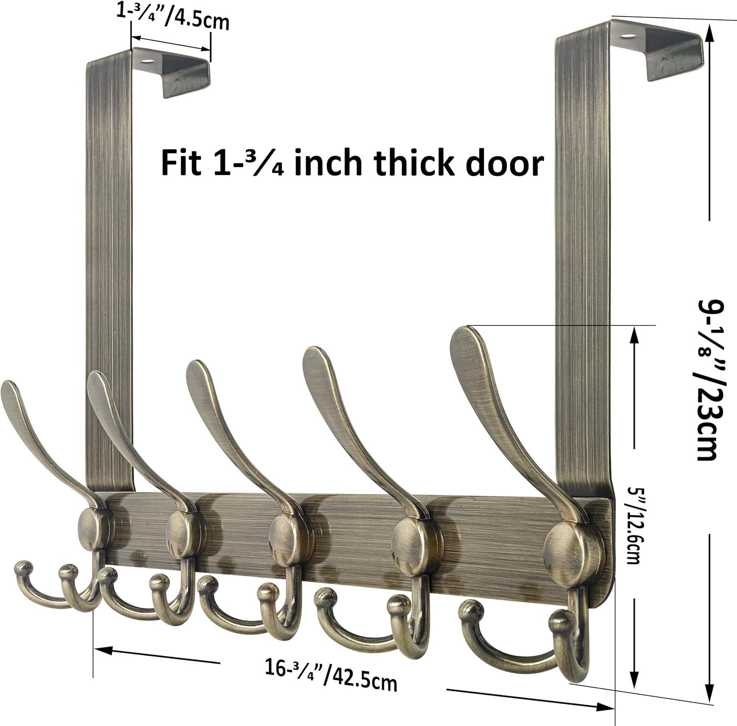 Bronze Over Door Hook 2 Pack