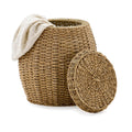 Round Seagrass Storage Basket with Lid