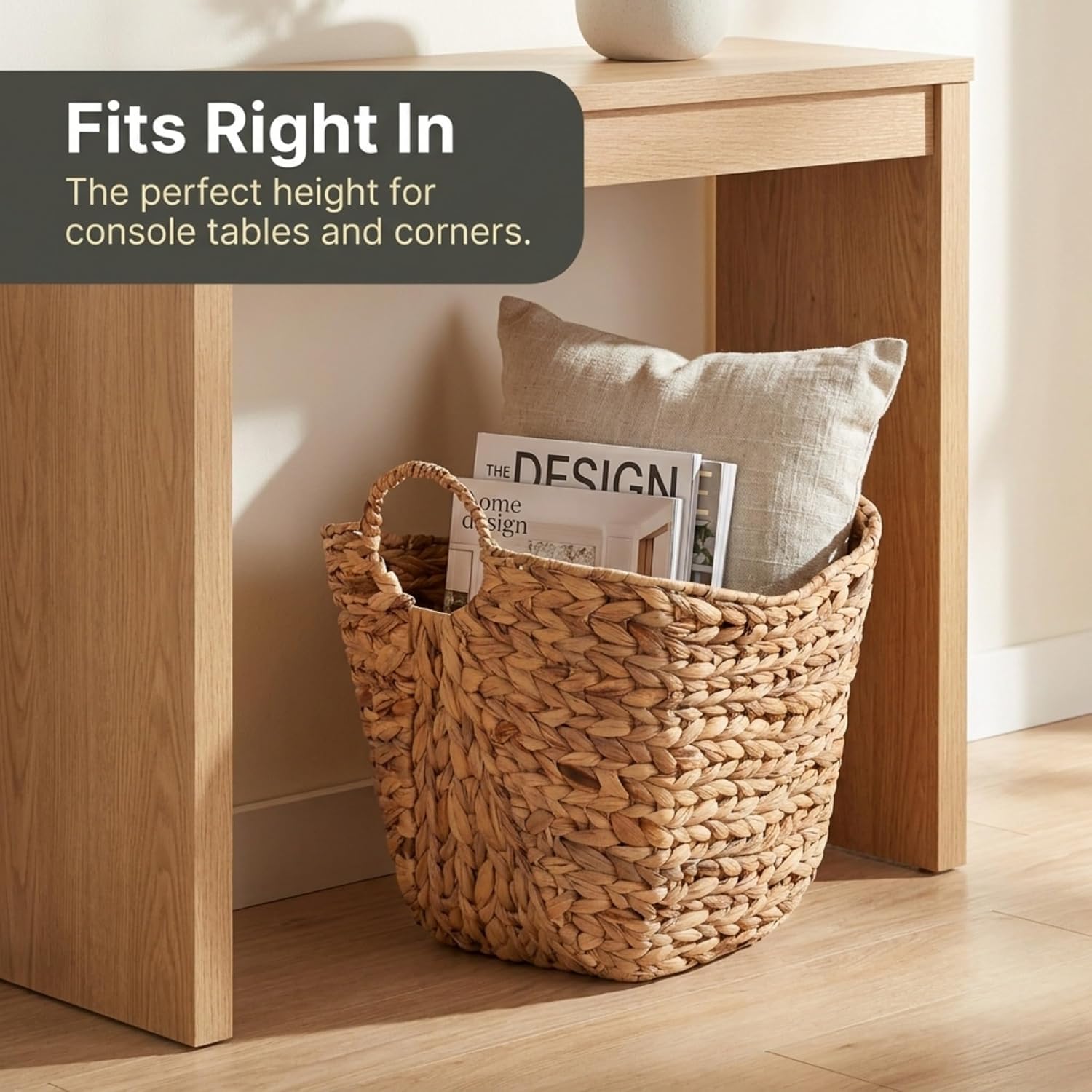 Tall Water Hyacinth Storage Basket ML-4002