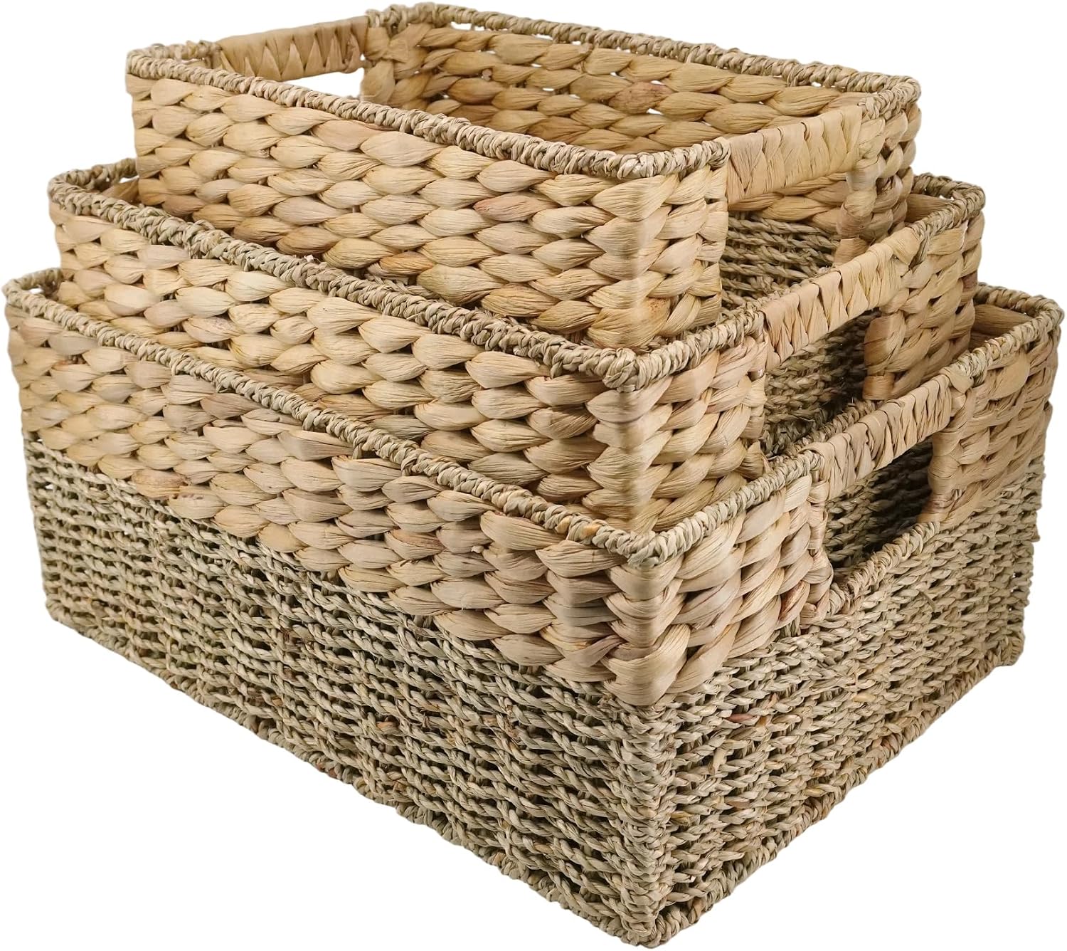 3 Pack Woven Storage Baskets