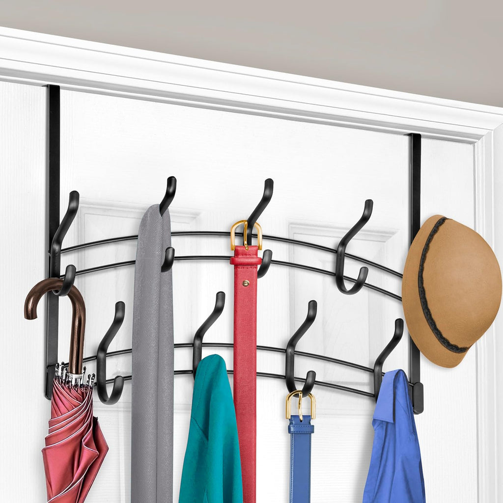18 Hooks Black Door Hanger