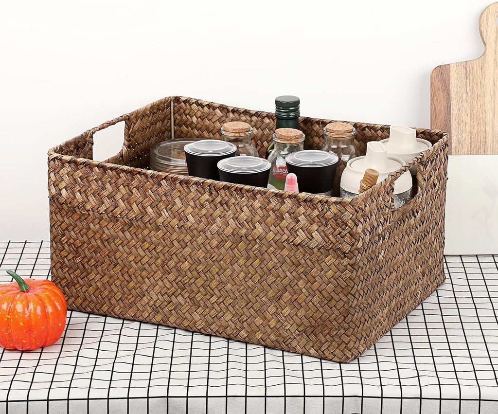Rectangular Wicker Storage Basket