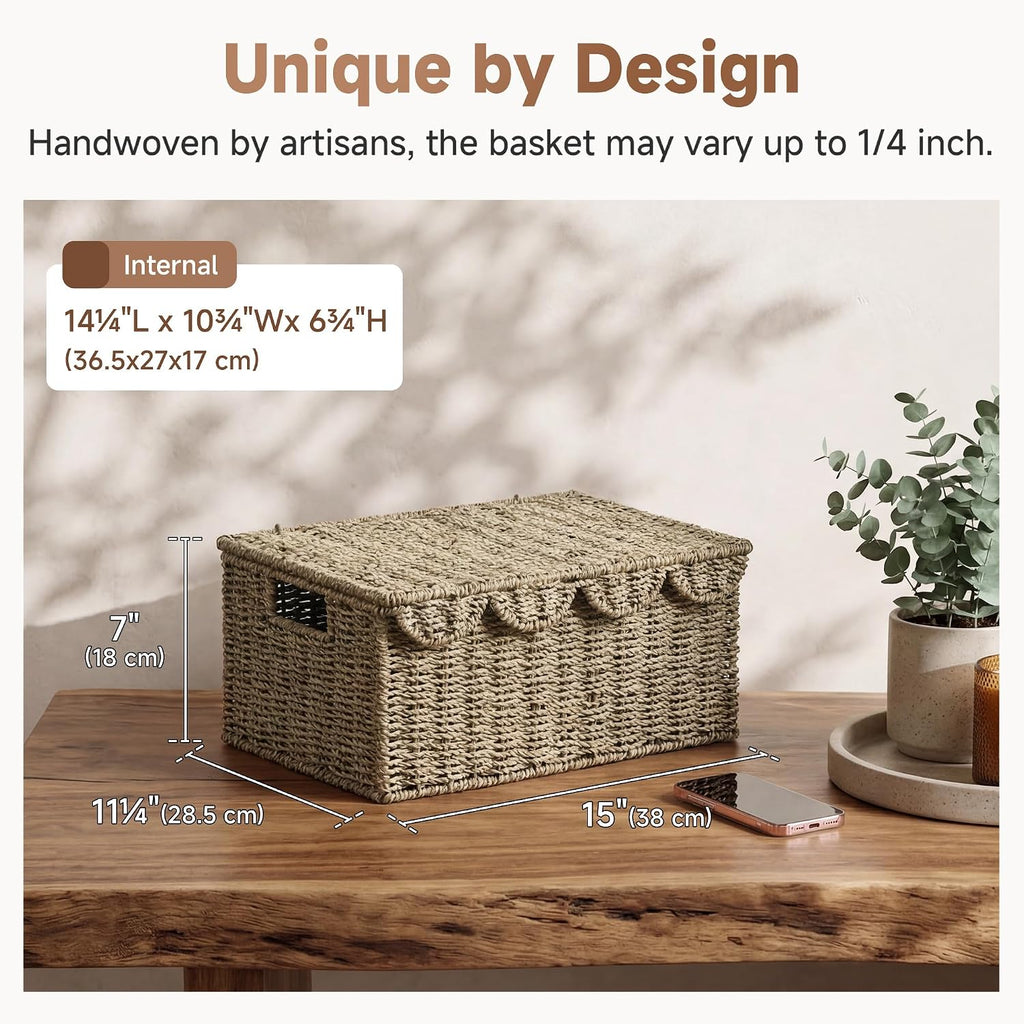Scalloped Edge Seagrass Storage Basket