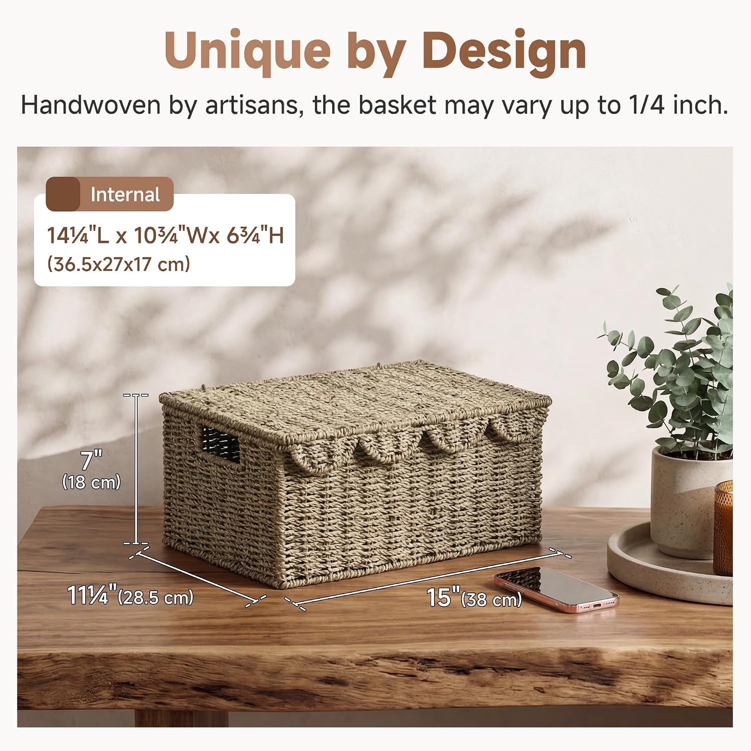 Scalloped Edge Seagrass Storage Basket