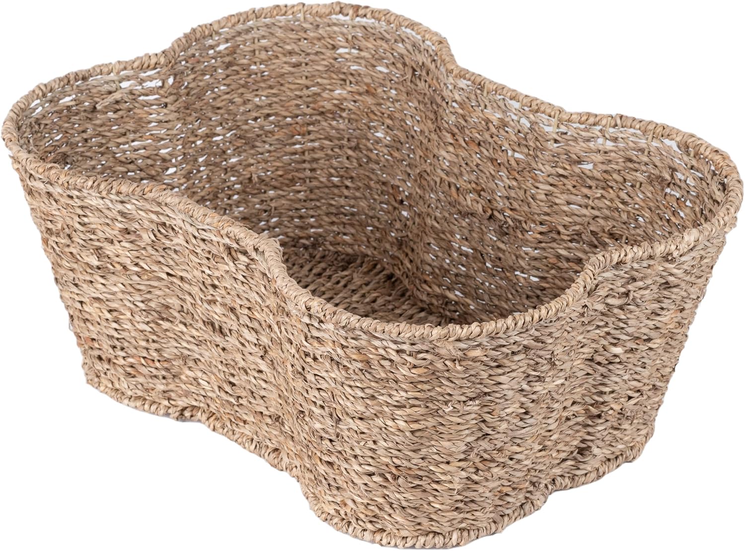 Bone Shaped Seagrass Pet Storage Basket