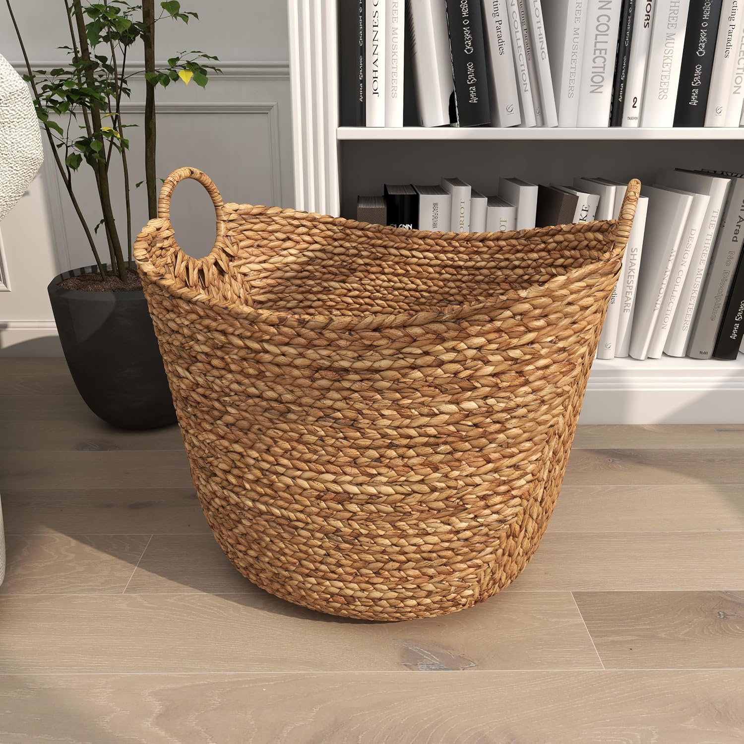 Large Brown Seagrass Storage Basket