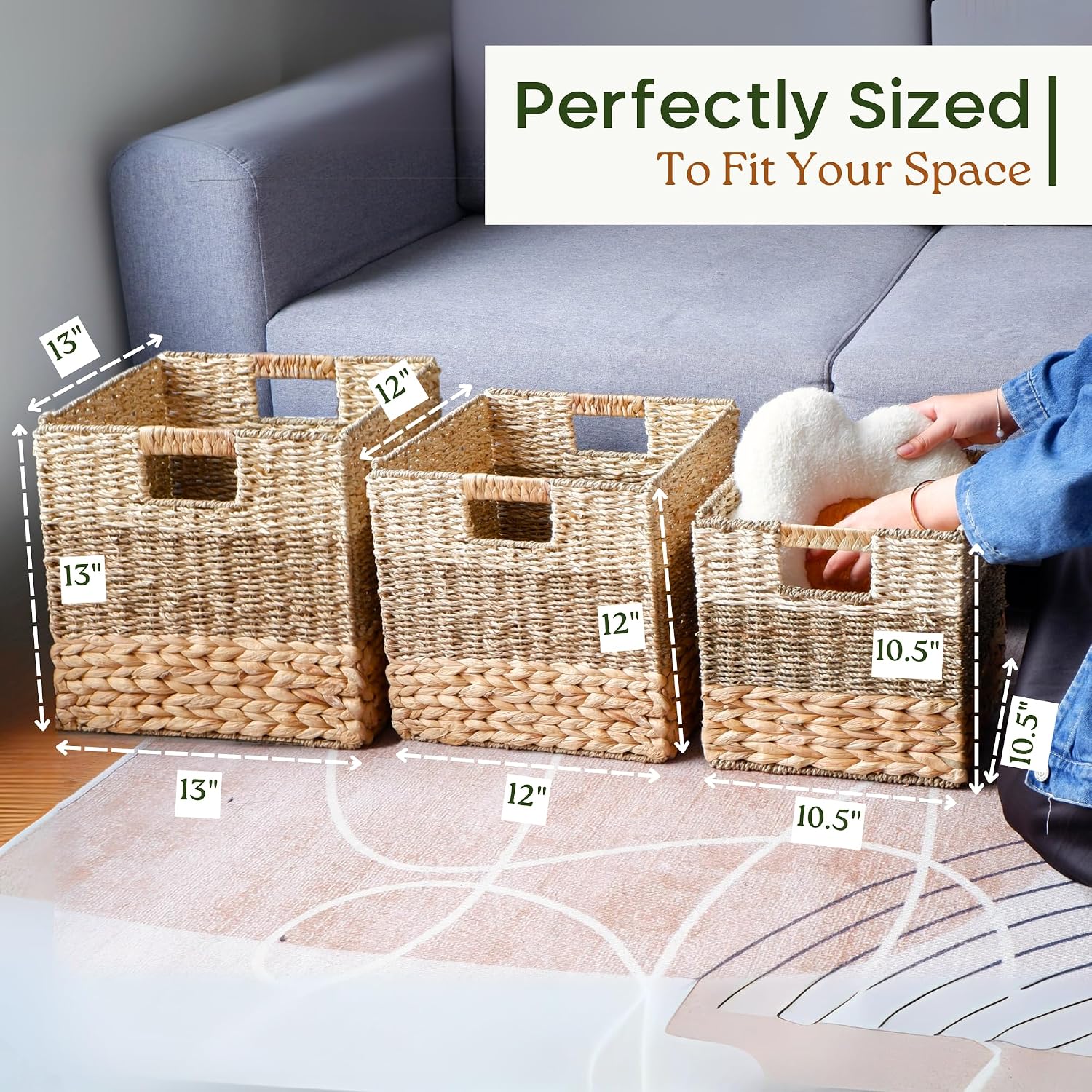 4 Pack 11 Inch Cube Storage Bins