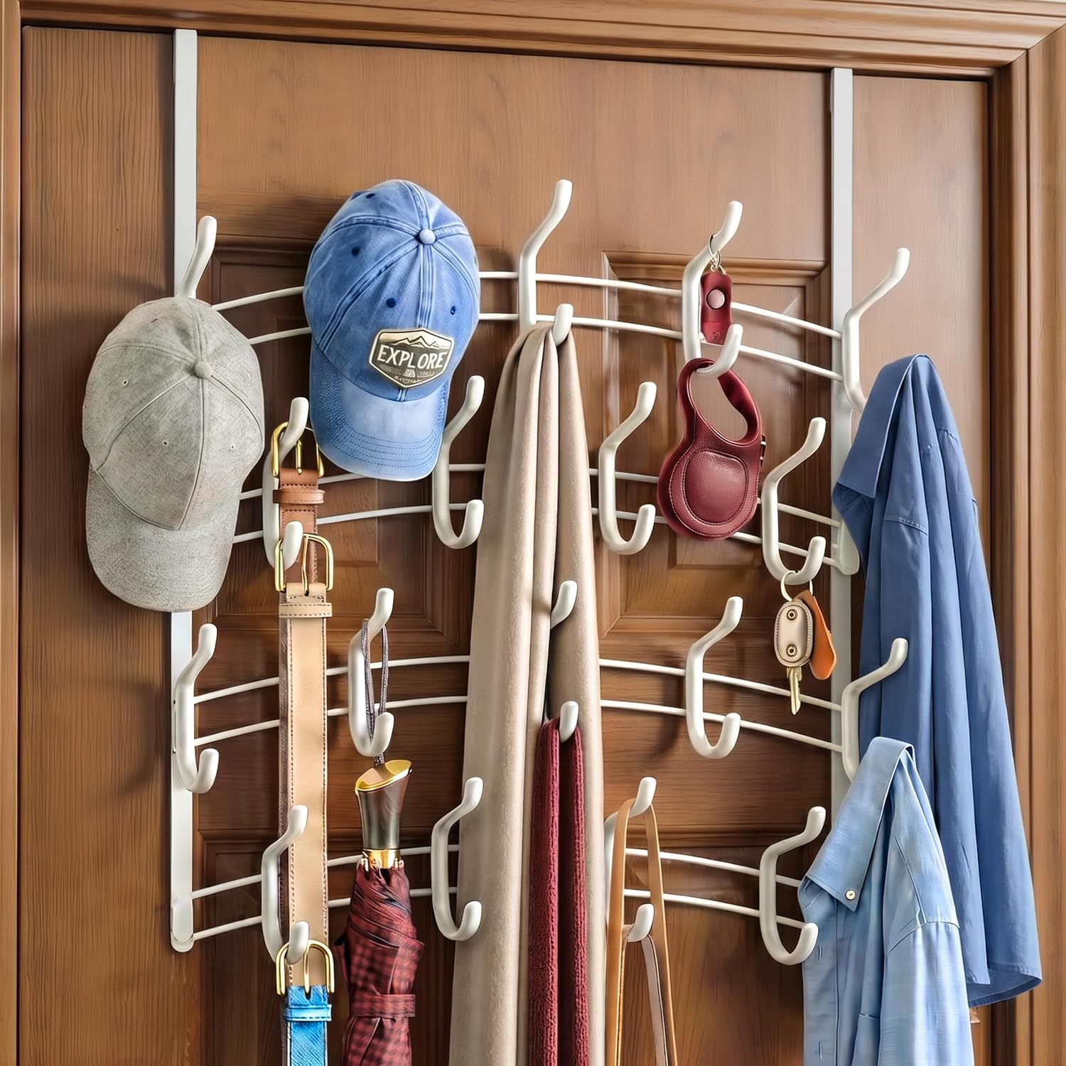 36 Hooks White Door Hanger